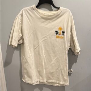 Rhude Kids Cream Graphic T-Shirt